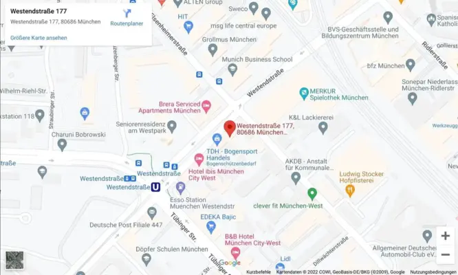 Rap & HipHop Recording 41 Map showing the location of SOUNDSTARSTUDIOS recording studio in Munich